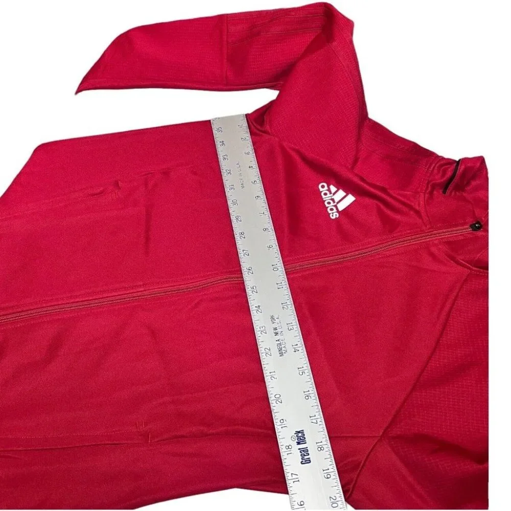 Adidas Trio 17 Full Zip Training‎ Jacket White Mock Neck BQ8196 Thumbhole